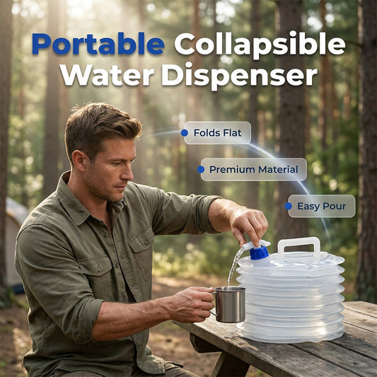 Folding Water Storage Containers, Retractable Large-Capacity Bucket with Handle