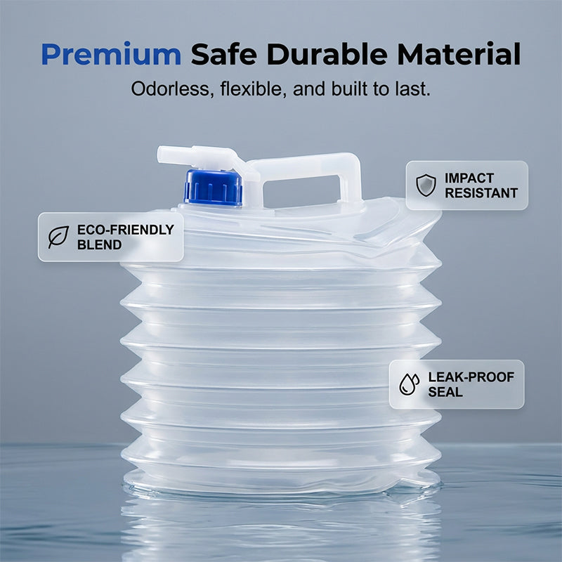 Folding Water Storage Containers, Retractable Large-Capacity Bucket with Handle