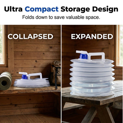 Folding Water Storage Containers, Retractable Large-Capacity Bucket with Handle