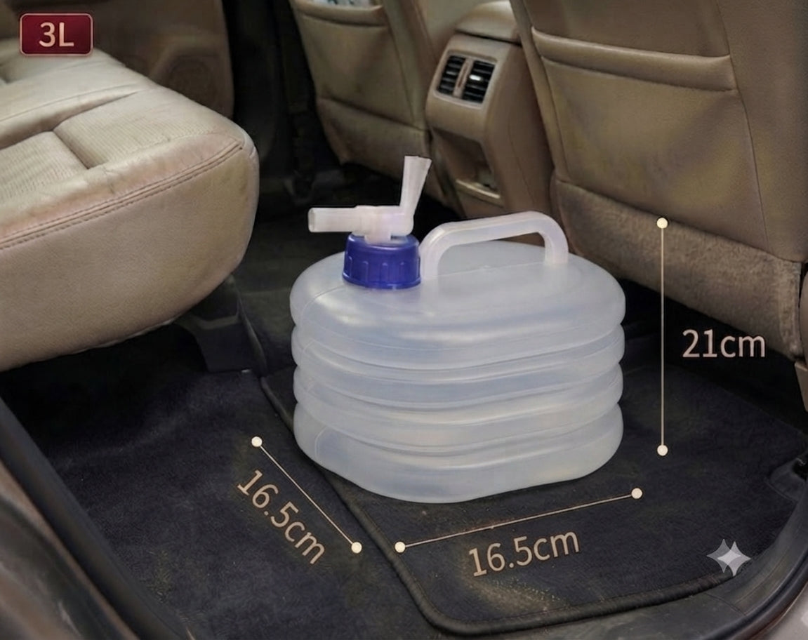 Folding Water Storage Containers, Retractable Large-Capacity Bucket with Handle