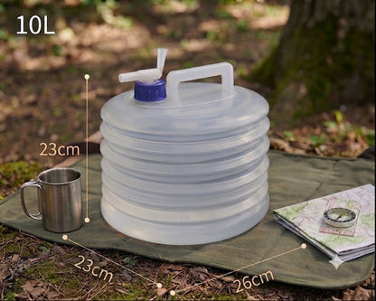 Folding Water Storage Containers, Retractable Large-Capacity Bucket with Handle