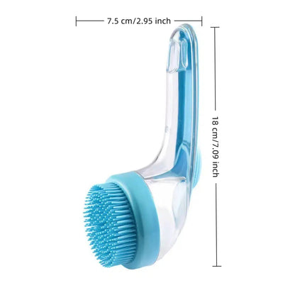 2026 New 2-in-1 Pet Bath & Grooming Deshedding Animal Hair Brush with Built-in Soap Dispenser