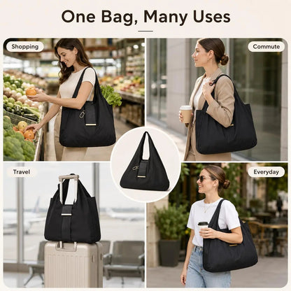 🔥LAST DAY SALE 49% OFF-👜✨Foldable Shopping Bag Keychain Eco-Friendly Reusable Tote Bag