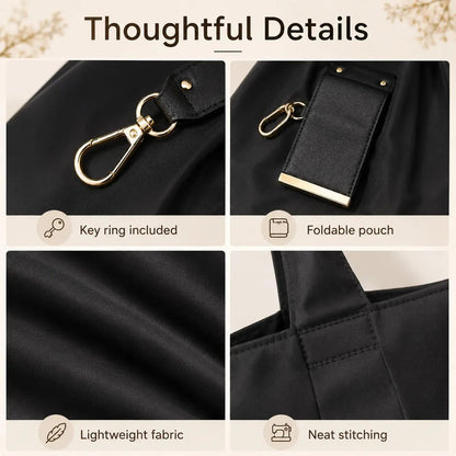🔥LAST DAY SALE 49% OFF-👜✨Foldable Shopping Bag Keychain Eco-Friendly Reusable Tote Bag