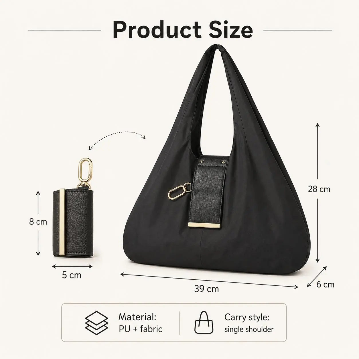 🔥LAST DAY SALE 49% OFF-👜✨Foldable Shopping Bag Keychain Eco-Friendly Reusable Tote Bag