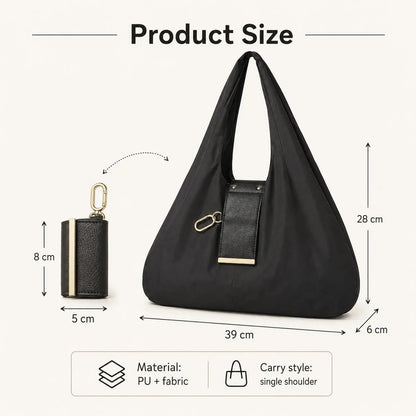 🔥LAST DAY SALE 49% OFF-👜✨Foldable Shopping Bag Keychain Eco-Friendly Reusable Tote Bag