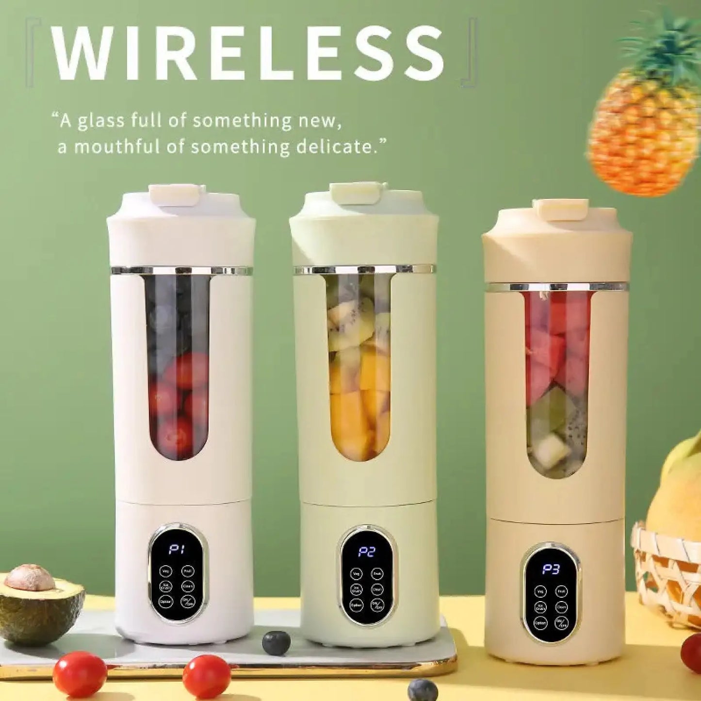 Compact Size Handheld Fruit Mixer, Light Carry Portable Juice Mixing Cup for Daily Fruit Drinks