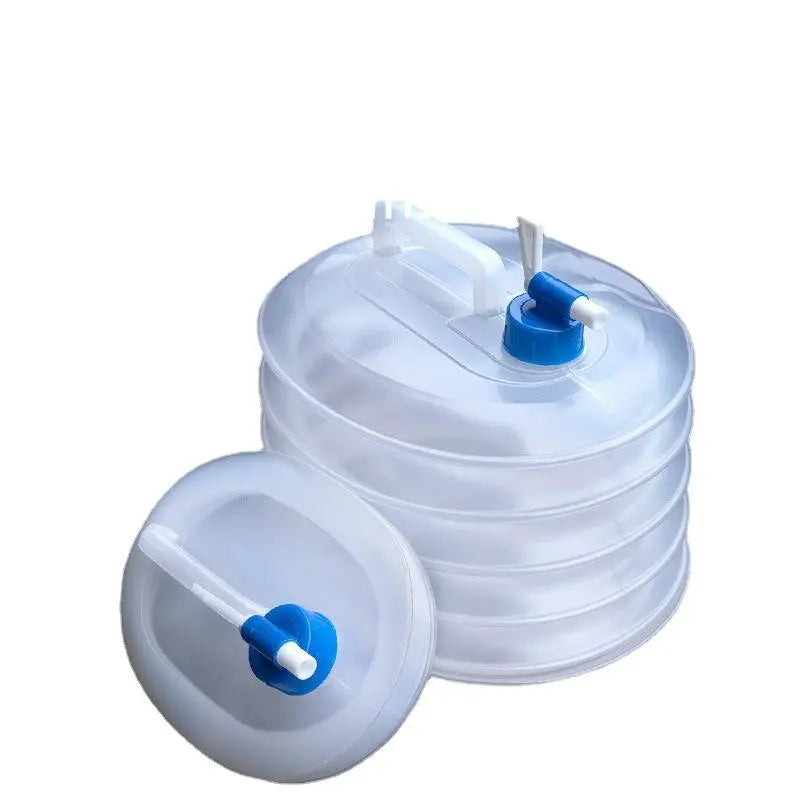 Folding Water Storage Containers, Retractable Large-Capacity Bucket with Handle