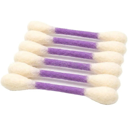 6 Pack Giant Q-tip Shaped Cat Toys - Soft Felt Cotton Swab Kitten Teething Sticks