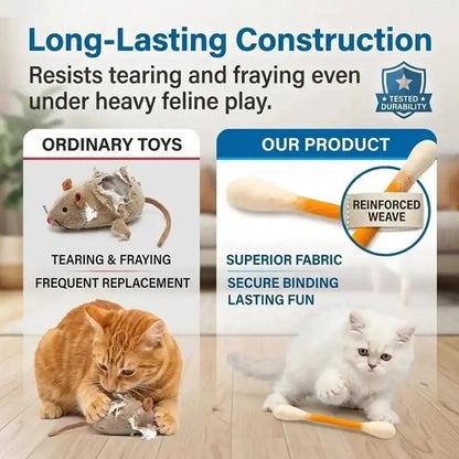 6 Pack Giant Q-tip Shaped Cat Toys - Soft Felt Cotton Swab Kitten Teething Sticks